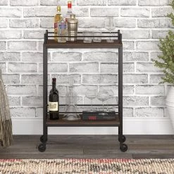 Brand new 🔥 Barnes 23 in. Alder Brown Rectangular Bar Cart by Meyer&Cross ⭐ 16 Brand new 🔥 Barnes 23 in. Alder Brown Rectangular Bar Cart by Meyer&Cross ⭐ -Outlet Camden Isle Store alder brown meyer cross bar carts bc1335 1f 1000