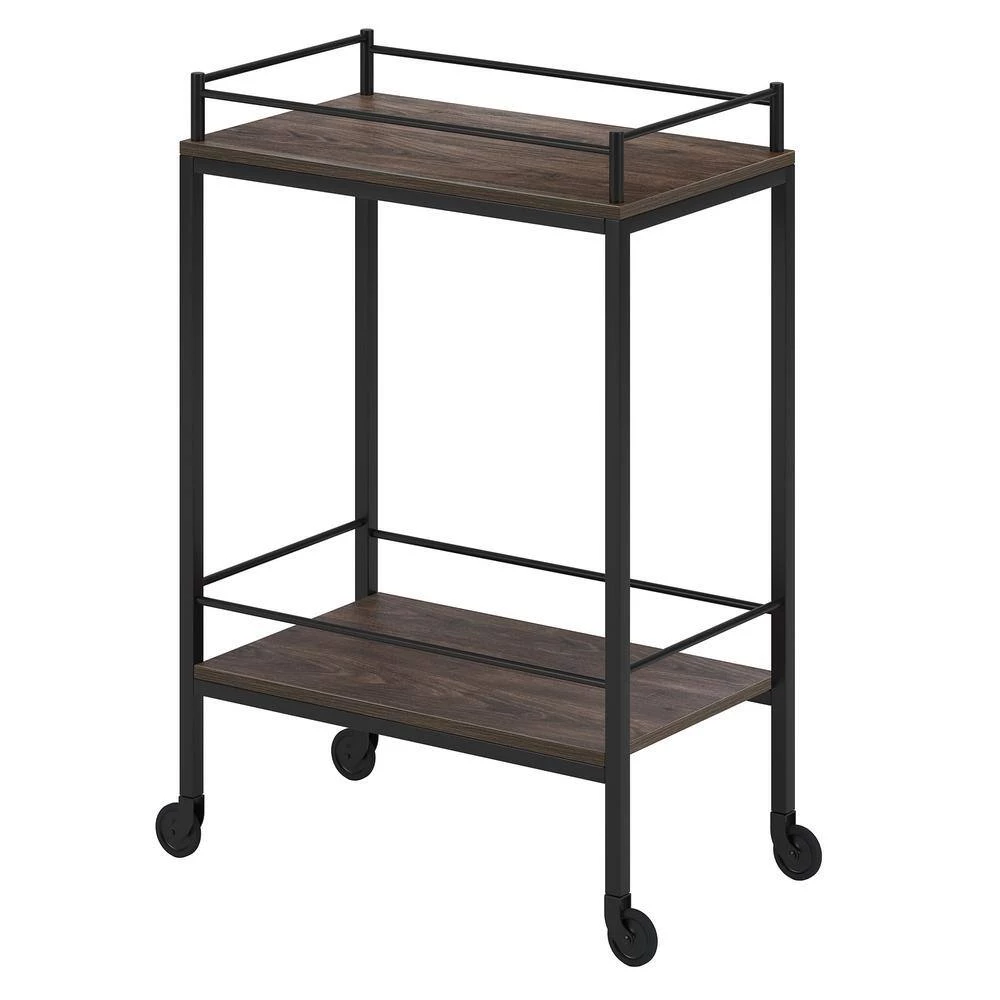 Brand new 🔥 Barnes 23 in. Alder Brown Rectangular Bar Cart by Meyer&Cross ⭐ 8 Brand new 🔥 Barnes 23 in. Alder Brown Rectangular Bar Cart by Meyer&Cross ⭐ - Image 7