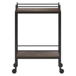 Brand new 🔥 Barnes 23 in. Alder Brown Rectangular Bar Cart by Meyer&Cross ⭐