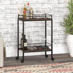 Brand new 🔥 Barnes 23 in. Alder Brown Rectangular Bar Cart by Meyer&Cross ⭐ 13 Brand new 🔥 Barnes 23 in. Alder Brown Rectangular Bar Cart by Meyer&Cross ⭐ -Outlet Camden Isle Store alder brown meyer cross bar carts bc1335 77 1000