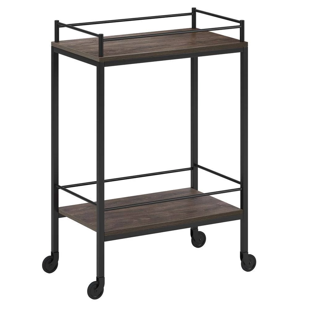 Brand new 🔥 Barnes 23 in. Alder Brown Rectangular Bar Cart by Meyer&Cross ⭐ 3 Brand new 🔥 Barnes 23 in. Alder Brown Rectangular Bar Cart by Meyer&Cross ⭐ - Image 2
