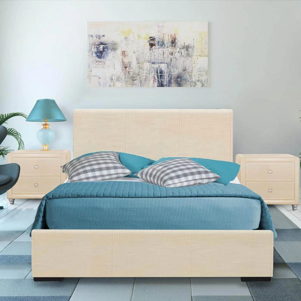 Deals ๐ Hindes 80.5 in. Beige Twin Platform Bed by Camden Isle ๐ 5 Deals ๐ Hindes 80.5 in. Beige Twin Platform Bed by Camden Isle ๐ - Image 3