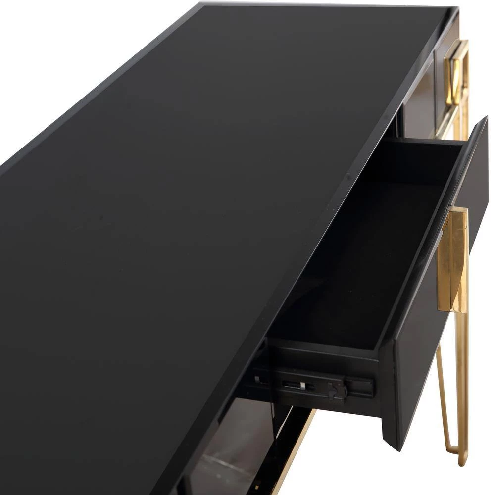 Best Pirce ๐ Daria 48 in. Black Rectangle Mirrored Glass Console Table with Drawers by Camden Isle ๐ฏ 8 Best Pirce ๐ Daria 48 in. Black Rectangle Mirrored Glass Console Table with Drawers by Camden Isle ๐ฏ - Image 7