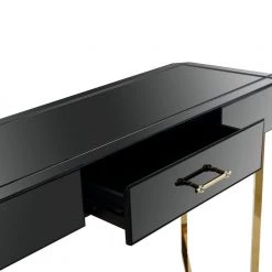 Best reviews of ⌛ Sonya 48 in. Rectangle Black Glass Console Table by Camden Isle 😍 -Outlet Camden Isle Store black camden isle console tables 86543 1f 1000