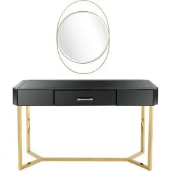 Best reviews of ⌛ Sonya 48 in. Rectangle Black Glass Console Table by Camden Isle 😍 -Outlet Camden Isle Store black camden isle console tables 86543 fa 1000 1