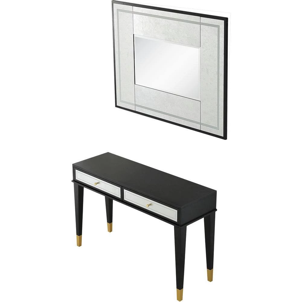Buy ❤️ Makalu 16 in. Black Rectangular Wood Console Table with Mirror by Camden Isle 🛒 5 Buy ❤️ Makalu 16 in. Black Rectangular Wood Console Table with Mirror by Camden Isle 🛒 - Image 3