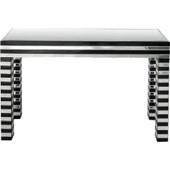 Best reviews of 🧨 Waves 14 in. Black Rectangular Glass Console Table by Camden Isle 🎉