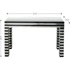 Best reviews of 🧨 Waves 14 in. Black Rectangular Glass Console Table by Camden Isle 🎉 -Outlet Camden Isle Store black camden isle console tables 86640 76 1000