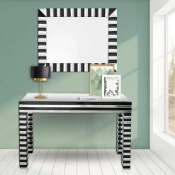 Best Pirce 🛒 Waves 14 in. Black Rectangular Glass Console Table with Mirror by Camden Isle ⌛ 17 Best Pirce 🛒 Waves 14 in. Black Rectangular Glass Console Table with Mirror by Camden Isle ⌛ -Outlet Camden Isle Store black camden isle console tables 86641 31 1000
