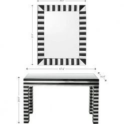 Best Pirce 🛒 Waves 14 in. Black Rectangular Glass Console Table with Mirror by Camden Isle ⌛ 16 Best Pirce 🛒 Waves 14 in. Black Rectangular Glass Console Table with Mirror by Camden Isle ⌛ -Outlet Camden Isle Store black camden isle console tables 86641 76 1000