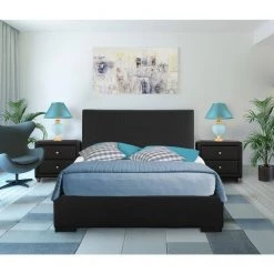 Outlet 🧨 Hindes 3-Piece Black Queen Bedroom Set by Camden Isle 🎁 -Outlet Camden Isle Store black camden isle platform beds 86361 31 1000