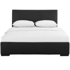 Best Pirce 👍 Hindes 85.4 in. Black Queen Platform Bed by Camden Isle 😍