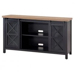 Buy 🧨 Clementine 58 in. Black Grain and Golden Brown TV Stand Fits TV's up to 65 in. by Meyer&Cross 🎉 -Outlet Camden Isle Store black grain golden brown meyer cross tv stands tv1388 4f 1000