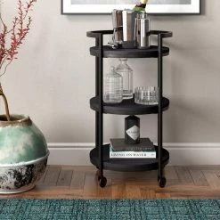 New 👍 Graham 21 in. Black Grain Round Bar Cart by Meyer&Cross 🎁 15 New 👍 Graham 21 in. Black Grain Round Bar Cart by Meyer&Cross 🎁 -Outlet Camden Isle Store black grain meyer cross bar carts bc1336 4f 1000