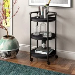 New 👍 Graham 21 in. Black Grain Round Bar Cart by Meyer&Cross 🎁 13 New 👍 Graham 21 in. Black Grain Round Bar Cart by Meyer&Cross 🎁 -Outlet Camden Isle Store black grain meyer cross bar carts bc1336 77 1000