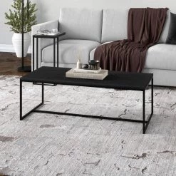 Buy ✨ Boone 47 in. Black Grain Rectangular MDF Coffee Table by Meyer&Cross 🔔 -Outlet Camden Isle Store black grain meyer cross coffee tables ct1522 31 1000