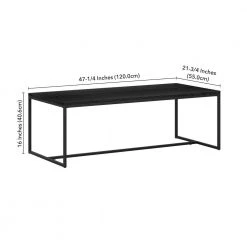 Buy ✨ Boone 47 in. Black Grain Rectangular MDF Coffee Table by Meyer&Cross 🔔 -Outlet Camden Isle Store black grain meyer cross coffee tables ct1522 76 1000