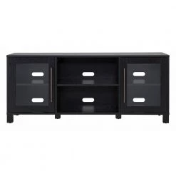 Hot Sale 👍 Quincy 58 in. Black Grain TV Stand Fits TV's up to 65 in. by Meyer&Cross 🥰