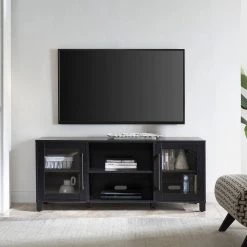 Hot Sale 👍 Quincy 58 in. Black Grain TV Stand Fits TV's up to 65 in. by Meyer&Cross 🥰 15 Hot Sale 👍 Quincy 58 in. Black Grain TV Stand Fits TV's up to 65 in. by Meyer&Cross 🥰 -Outlet Camden Isle Store black grain meyer cross tv stands tv1363 c3 1000