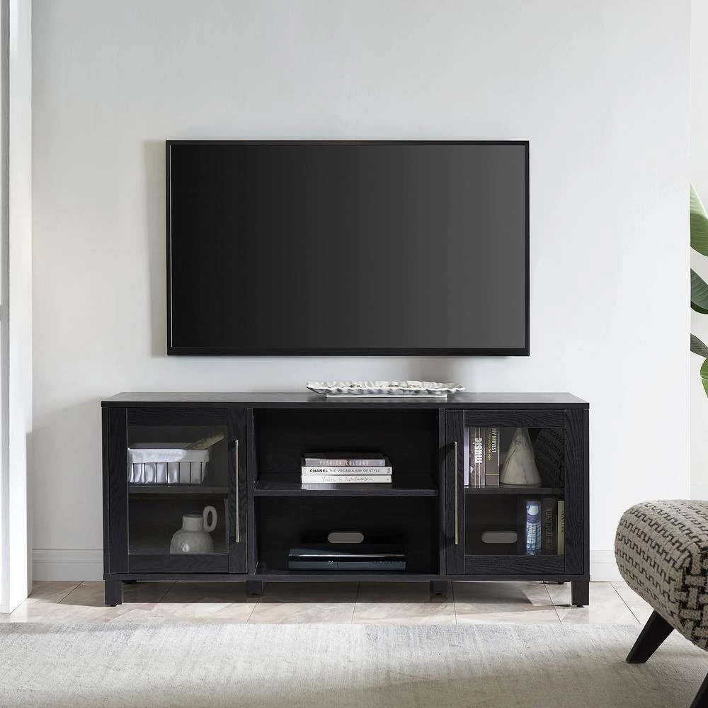 Hot Sale 👍 Quincy 58 in. Black Grain TV Stand Fits TV's up to 65 in. by Meyer&Cross 🥰 6 Hot Sale 👍 Quincy 58 in. Black Grain TV Stand Fits TV's up to 65 in. by Meyer&Cross 🥰 - Image 4