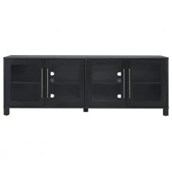 Cheap ๐งจ Quincy 68 in. Black Grain TV Stand Fits TV's up to 80 in. by Meyer&Cross ๐