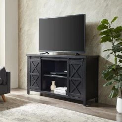 Buy ❤️ Elmwood 65 in. Black Grain TV Stand Fits TV's up to 65 in. by Meyer&Cross 😀 -Outlet Camden Isle Store black grain meyer cross tv stands tv1393 77 1000