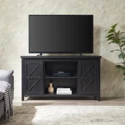 Buy ❤️ Elmwood 65 in. Black Grain TV Stand Fits TV's up to 65 in. by Meyer&Cross 😀 -Outlet Camden Isle Store black grain meyer cross tv stands tv1393 c3 1000
