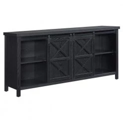 Hot Sale ✨ Elmwood 68 in. Black Grain TV Stand Fits TV's up to 80 in. by Meyer&Cross 🔔 -Outlet Camden Isle Store black grain meyer cross tv stands tv1396 4f 1000