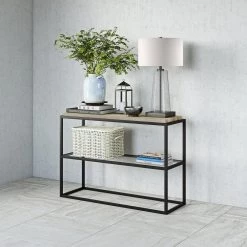 Best Pirce 🌟 Hector 42 in. Oak/Black Standard Rectangle Wood Console Table with Storage by Meyer&Cross 👍 13 Best Pirce 🌟 Hector 42 in. Oak/Black Standard Rectangle Wood Console Table with Storage by Meyer&Cross 👍 -Outlet Camden Isle Store black meyer cross console tables at0196 31 1000