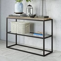 Best Pirce 🌟 Hector 42 in. Oak/Black Standard Rectangle Wood Console Table with Storage by Meyer&Cross 👍 10 Best Pirce 🌟 Hector 42 in. Oak/Black Standard Rectangle Wood Console Table with Storage by Meyer&Cross 👍 -Outlet Camden Isle Store black meyer cross console tables at0196 c3 1000