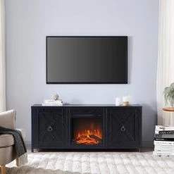 Promo 😉 Granger 58 in. Black TV Stand Fits TV's up to 65 in. with Log Fireplace Insert by Meyer&Cross ⭐ 17 Promo 😉 Granger 58 in. Black TV Stand Fits TV's up to 65 in. with Log Fireplace Insert by Meyer&Cross ⭐ -Outlet Camden Isle Store black meyer cross tv stands tv1092 31 1000