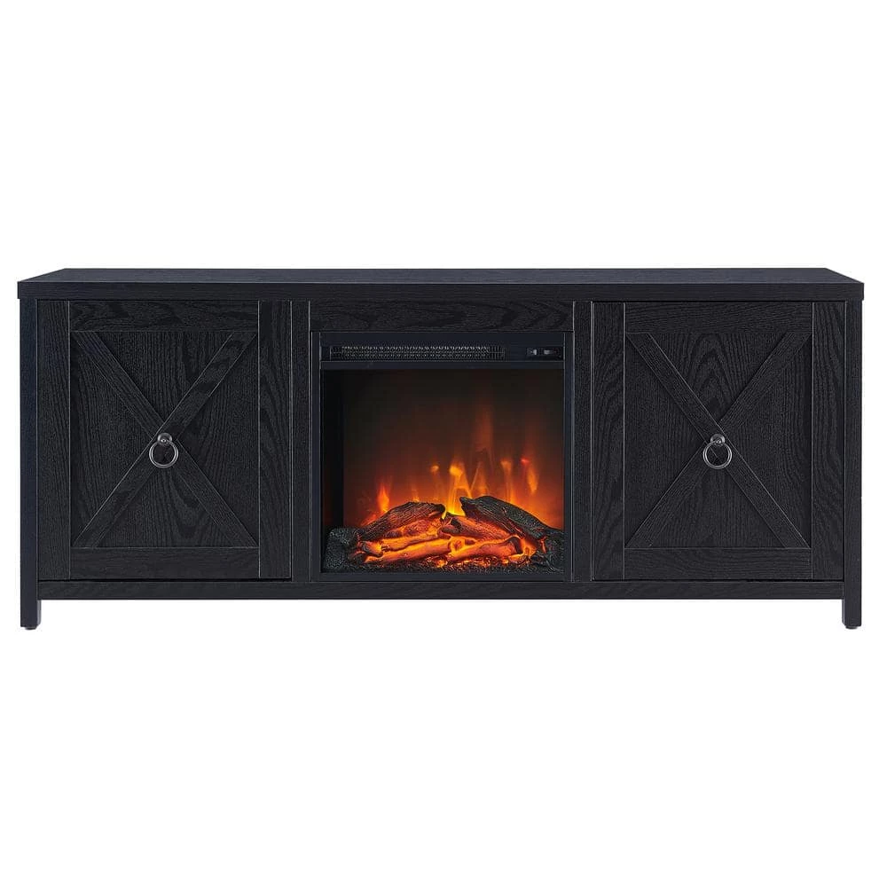 Promo 😉 Granger 58 in. Black TV Stand Fits TV's up to 65 in. with Log Fireplace Insert by Meyer&Cross ⭐ 7 Promo 😉 Granger 58 in. Black TV Stand Fits TV's up to 65 in. with Log Fireplace Insert by Meyer&Cross ⭐ - Image 5