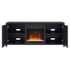 Wholesale ⌛ Granger 58 in. Black TV Stand Fits TV's up to 65 in. with Crystal Fireplace Insert by Meyer&Cross 🥰 -Outlet Camden Isle Store black meyer cross tv stands tv1093 77 1000