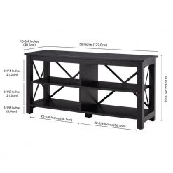 New ⭐ Sawyer 50 in. Black TV Stand Fits TV's up to 55 in. by Meyer&Cross 👏 -Outlet Camden Isle Store black meyer cross tv stands tv1300 fa 1000
