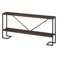 Cheapest 🧨 Phoebe 64 in.Blackened Bronze and Alder Brown Console Table with MDF Top by Meyer&Cross ❤️ -Outlet Camden Isle Store blackened bronze alder brown meyer cross console tables at1488 44 1000
