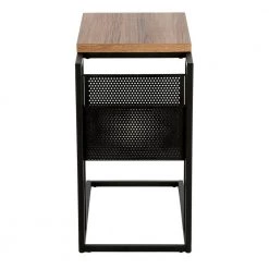 Cheapest 😀 Clyde 20 in. Blackened Bronze and Rustic Oak Rectangular Side Table by Meyer&Cross 🔔 -Outlet Camden Isle Store blackened bronze and rustic oak meyer cross c tables st0564 fa 1000