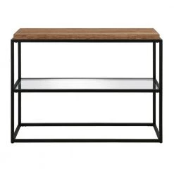 Best Pirce ❤️ Hector 31 in. Blackened Bronze and Rustic Oak Rectangle MDF Wood Console Table with Glass Shelf by Meyer&Cross 🎉 12 Best Pirce ❤️ Hector 31 in. Blackened Bronze and Rustic Oak Rectangle MDF Wood Console Table with Glass Shelf by Meyer&Cross 🎉 -Outlet Camden Isle Store blackened bronze and rustic oak meyer cross console tables at0561 4f 1000