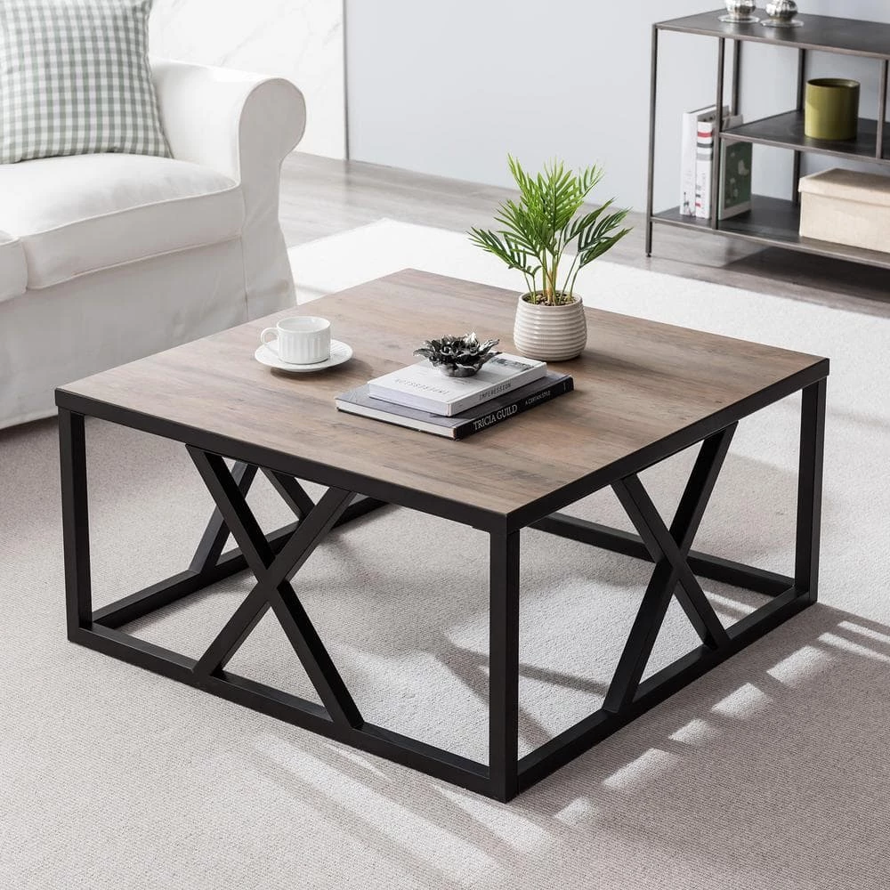 Wholesale 🤩 Jedrek 35 in. Blackened Bronze and Gray Oak Square Particle Board Coffee Table by Meyer&Cross ⌛ 5 Wholesale 🤩 Jedrek 35 in. Blackened Bronze and Gray Oak Square Particle Board Coffee Table by Meyer&Cross ⌛ - Image 3