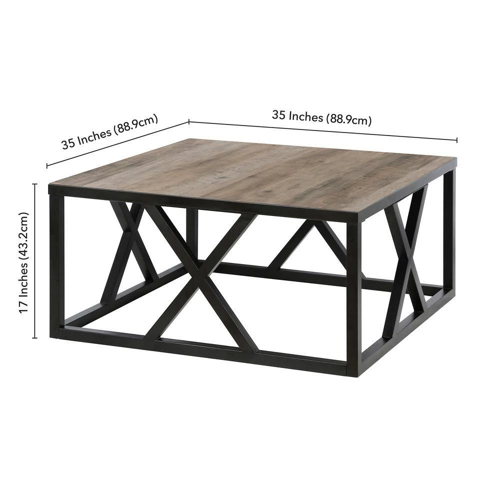 Wholesale 🤩 Jedrek 35 in. Blackened Bronze and Gray Oak Square Particle Board Coffee Table by Meyer&Cross ⌛ 9 Wholesale 🤩 Jedrek 35 in. Blackened Bronze and Gray Oak Square Particle Board Coffee Table by Meyer&Cross ⌛ - Image 7
