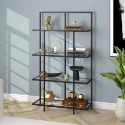 Flash Sale ๐ Ingels 62 in. Blackened Bronze 4-Shelf Standard Bookcase by Meyer&Cross ๐งจ 11 Flash Sale ๐ Ingels 62 in. Blackened Bronze 4-Shelf Standard Bookcase by Meyer&Cross ๐งจ -Outlet Camden Isle Store blackened bronze meyer cross bookcases bookshelves bk1210 4f 1000