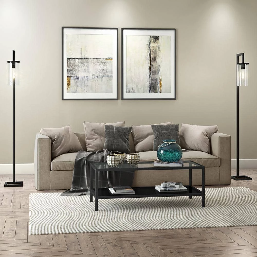 Hot Sale 🧨 Rigan 45 in. Blackened Bronze Large Rectangle Glass Coffee Table with Shelf by Meyer&Cross ✔️ 8 Hot Sale 🧨 Rigan 45 in. Blackened Bronze Large Rectangle Glass Coffee Table with Shelf by Meyer&Cross ✔️ - Image 6