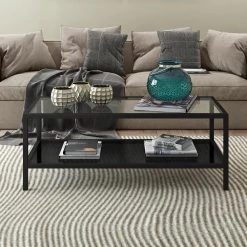 Hot Sale 🧨 Rigan 45 in. Blackened Bronze Large Rectangle Glass Coffee Table with Shelf by Meyer&Cross ✔️ 19 Hot Sale 🧨 Rigan 45 in. Blackened Bronze Large Rectangle Glass Coffee Table with Shelf by Meyer&Cross ✔️ -Outlet Camden Isle Store blackened bronze meyer cross coffee tables ct0067 31 1000