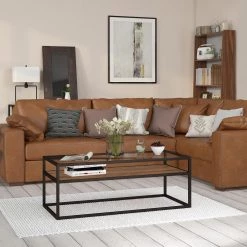 Coupon ✨ Addison 46 in. Blackened Bronze Large Rectangle Wood Coffee Table with Shelf by Meyer&Cross 💯 -Outlet Camden Isle Store blackened bronze meyer cross coffee tables ct0160 1f 1000