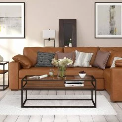 Coupon ✨ Addison 46 in. Blackened Bronze Large Rectangle Wood Coffee Table with Shelf by Meyer&Cross 💯 -Outlet Camden Isle Store blackened bronze meyer cross coffee tables ct0160 31 1000