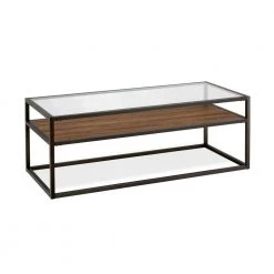 Coupon ✨ Addison 46 in. Blackened Bronze Large Rectangle Wood Coffee Table with Shelf by Meyer&Cross 💯 -Outlet Camden Isle Store blackened bronze meyer cross coffee tables ct0160 c3 1000