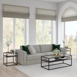 Coupon 🎉 Ada 46 in. Blackened Bronze Large Rectangle Glass Coffee Table with Shelf by Meyer&Cross 🔔 -Outlet Camden Isle Store blackened bronze meyer cross coffee tables ct0356 44 1000