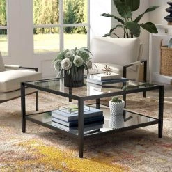 Best deal 👏 Hera 32 in. Blackened Bronze Medium Square Glass Coffee Table with Shelf by Meyer&Cross 🥰 11 Best deal 👏 Hera 32 in. Blackened Bronze Medium Square Glass Coffee Table with Shelf by Meyer&Cross 🥰 -Outlet Camden Isle Store blackened bronze meyer cross coffee tables ct0453 1f 1000