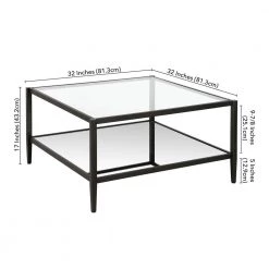 Best deal 👏 Hera 32 in. Blackened Bronze Medium Square Glass Coffee Table with Shelf by Meyer&Cross 🥰 12 Best deal 👏 Hera 32 in. Blackened Bronze Medium Square Glass Coffee Table with Shelf by Meyer&Cross 🥰 -Outlet Camden Isle Store blackened bronze meyer cross coffee tables ct0453 44 1000