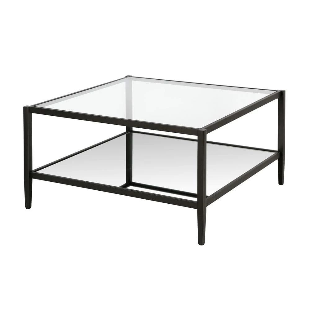 Best deal 👏 Hera 32 in. Blackened Bronze Medium Square Glass Coffee Table with Shelf by Meyer&Cross 🥰 5 Best deal 👏 Hera 32 in. Blackened Bronze Medium Square Glass Coffee Table with Shelf by Meyer&Cross 🥰 - Image 3