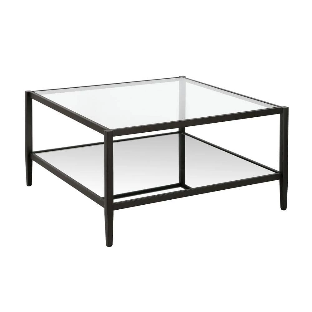 Best deal 👏 Hera 32 in. Blackened Bronze Medium Square Glass Coffee Table with Shelf by Meyer&Cross 🥰 3 Best deal 👏 Hera 32 in. Blackened Bronze Medium Square Glass Coffee Table with Shelf by Meyer&Cross 🥰